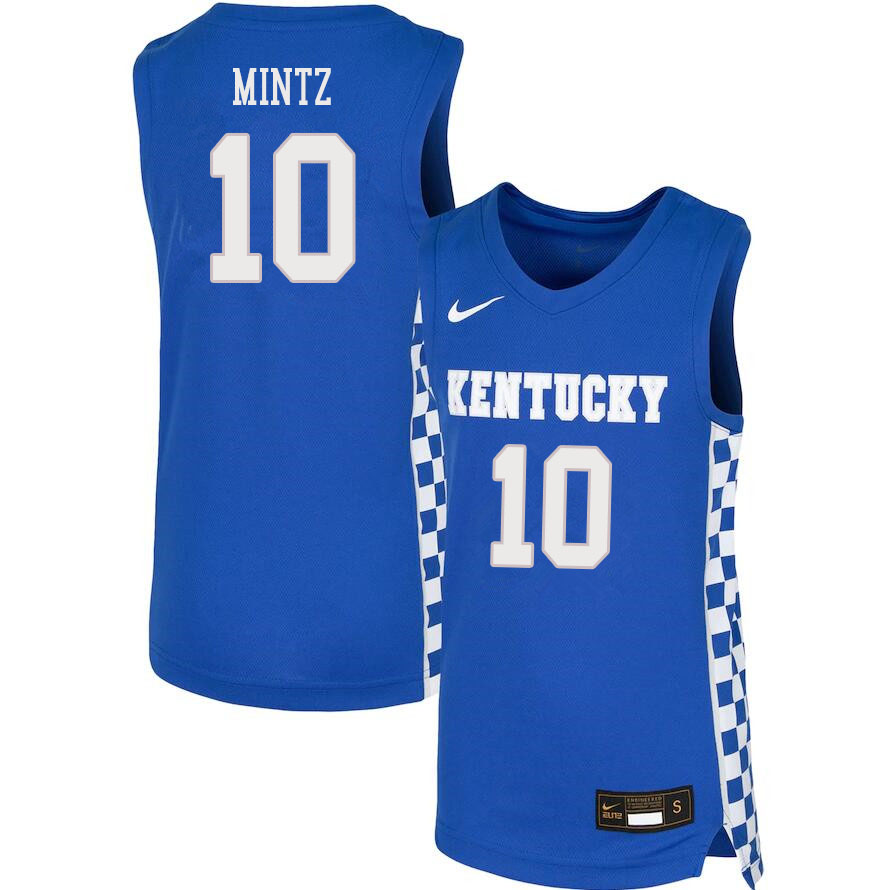 Men #10 Davion Mintz Kentucky Wildcats College Basketball Jerseys Sale-Blue